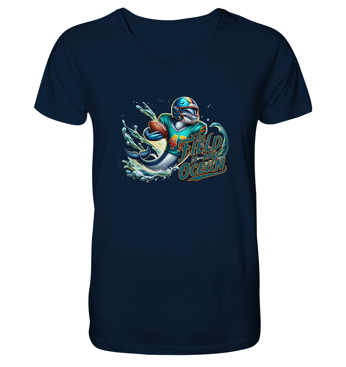 Dolphin - Men's Organic V-Neck Shirt