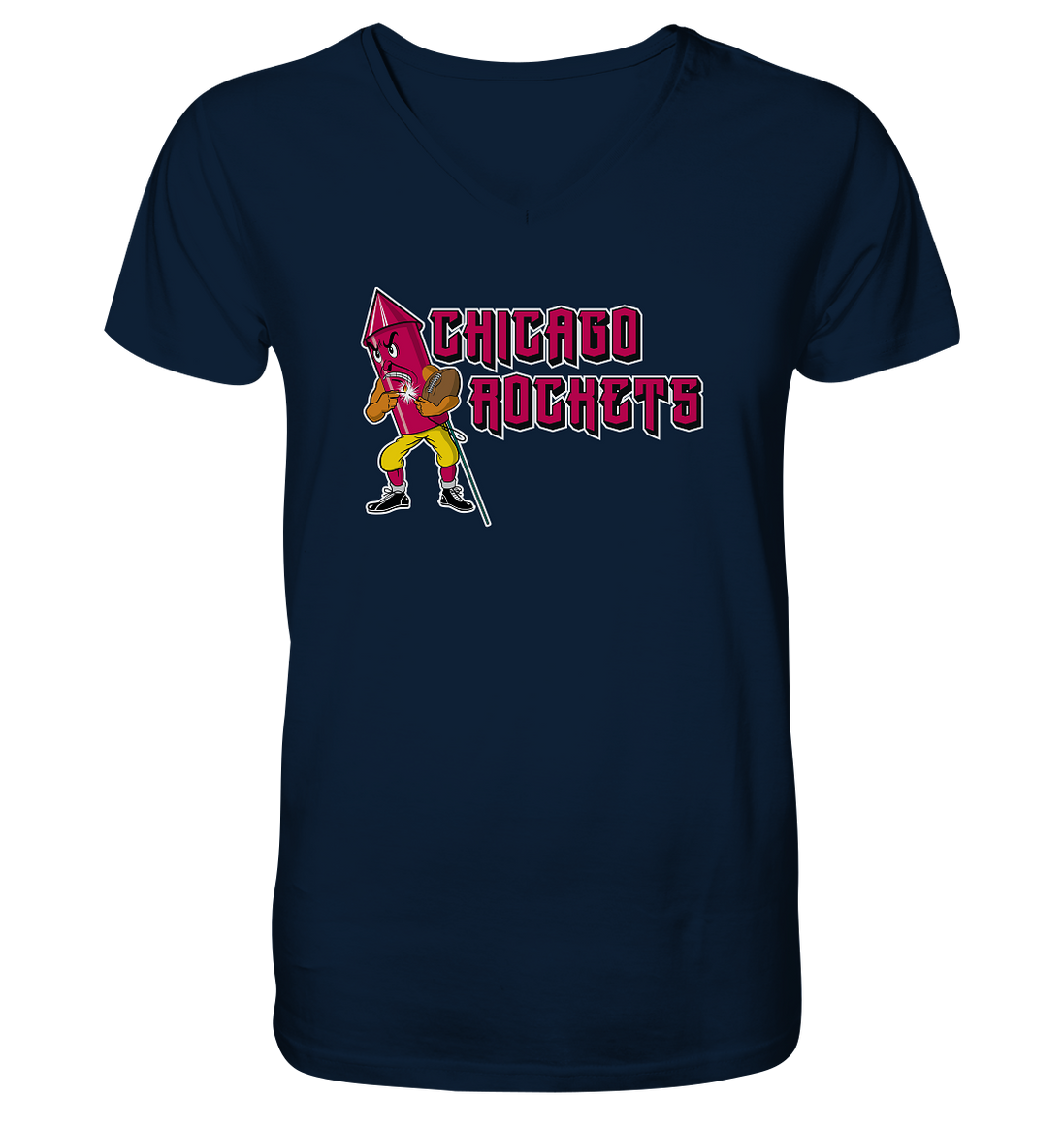 Chicago Rockets - Mens Organic V-Neck Shirt