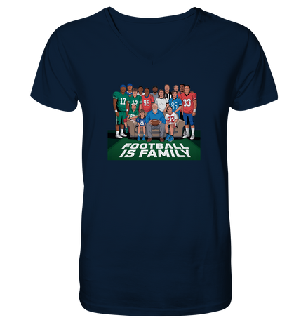 Football is Family - Mens Organic V-Neck Shirt