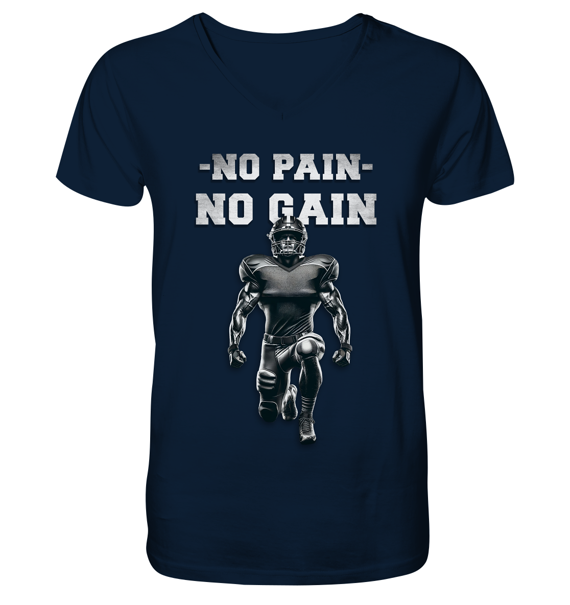 No Pain No Gain Metal  - Mens Organic V-Neck Shirt