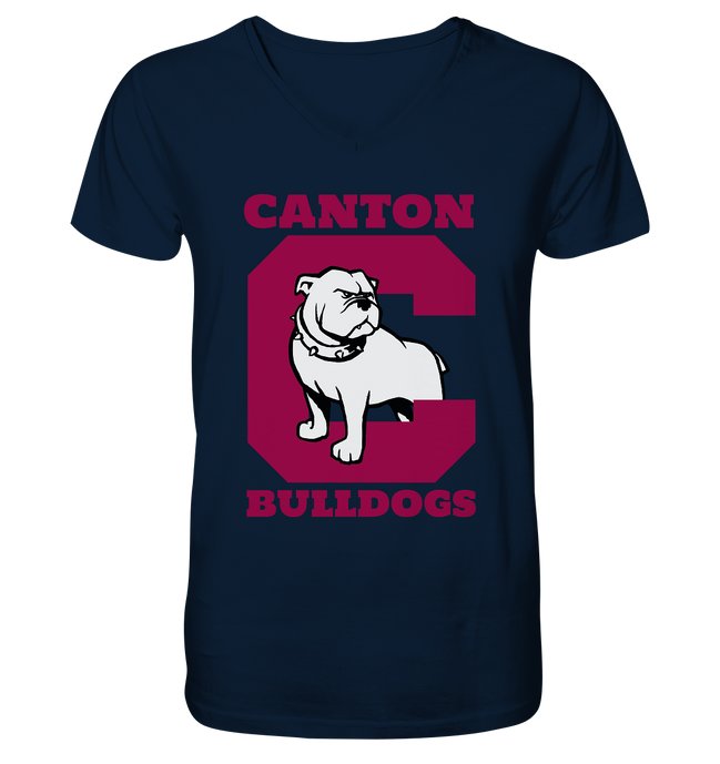 Canton Bulldogs - Mens Organic V-Neck Shirt