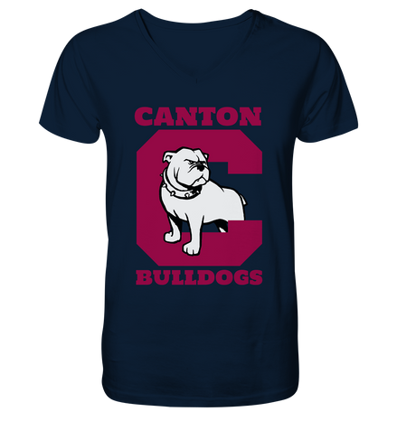 Canton Bulldogs - Mens Organic V-Neck Shirt