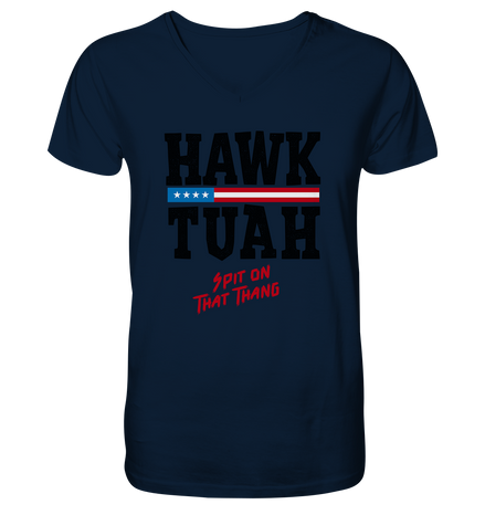 Hawk Tuah - Mens Organic V-Neck Shirt