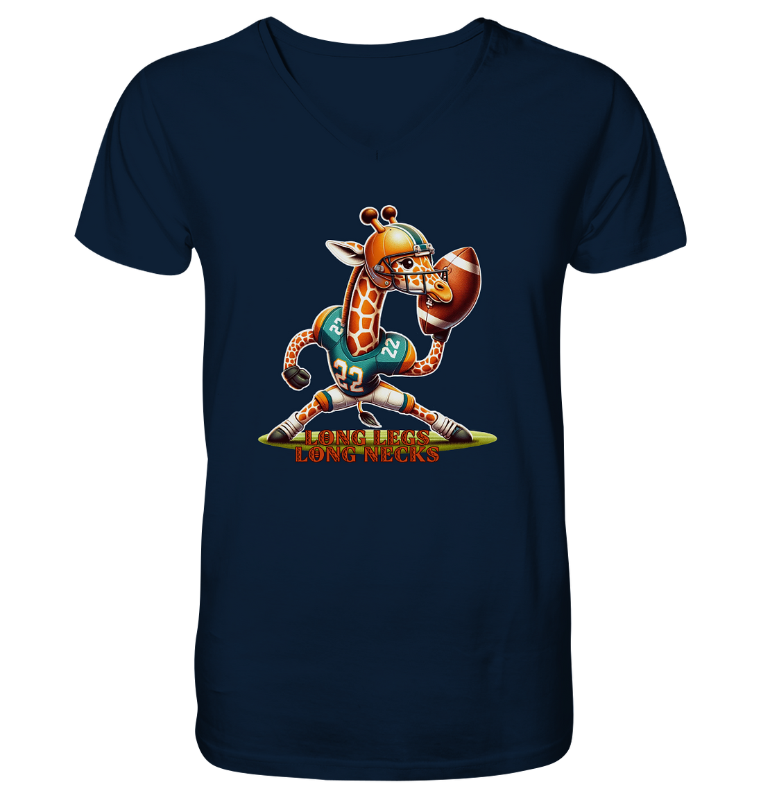 Giraffe - Mens Organic V-Neck Shirt