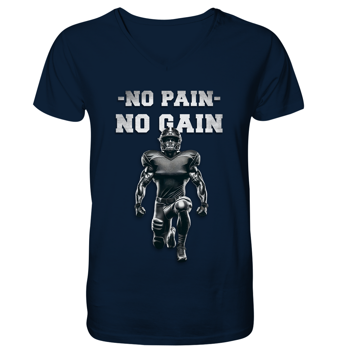 No Pain No Gain Metal  - Mens Organic V-Neck Shirt