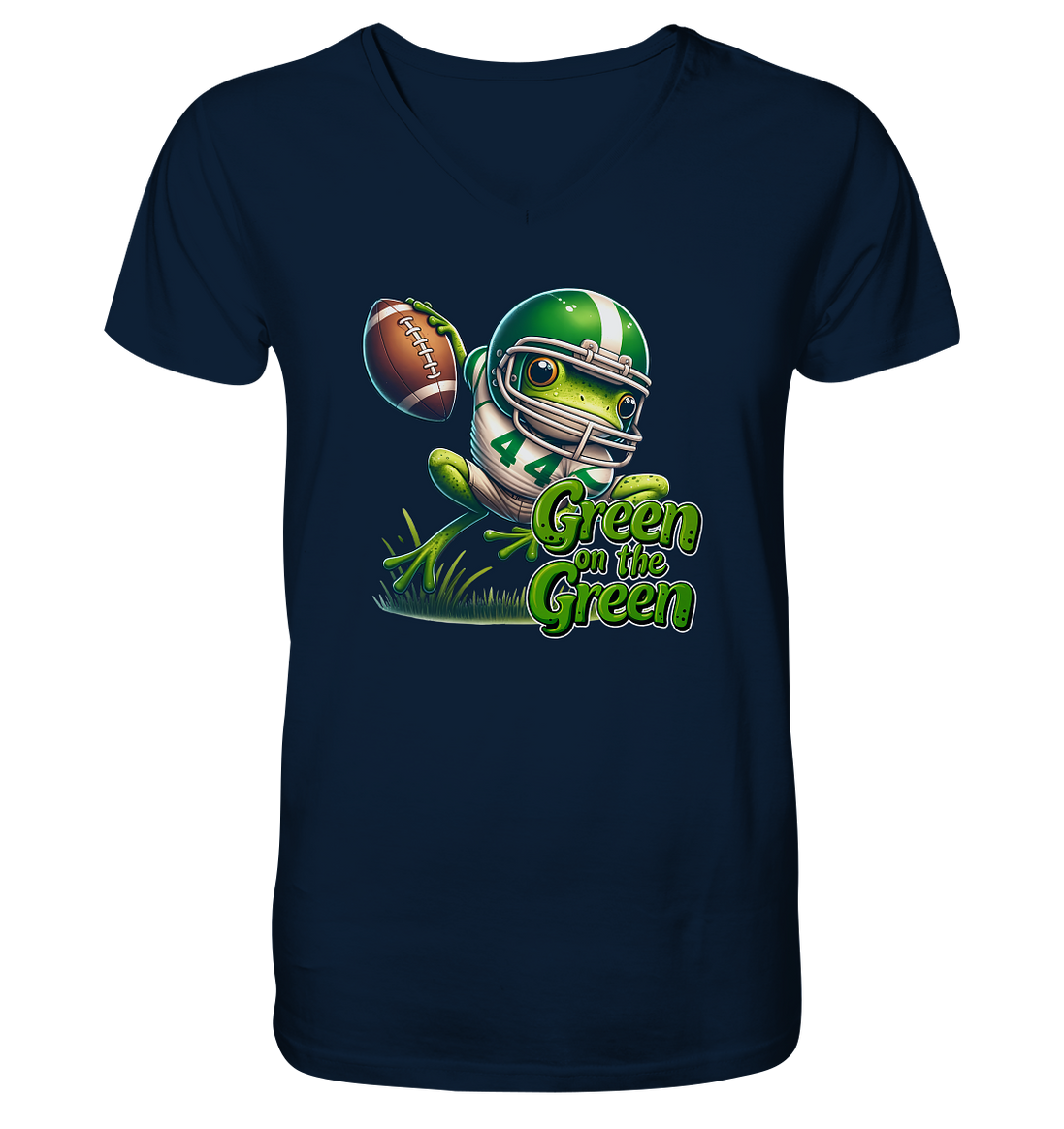 Green Frog- Men's Organic V-Neck Shirt