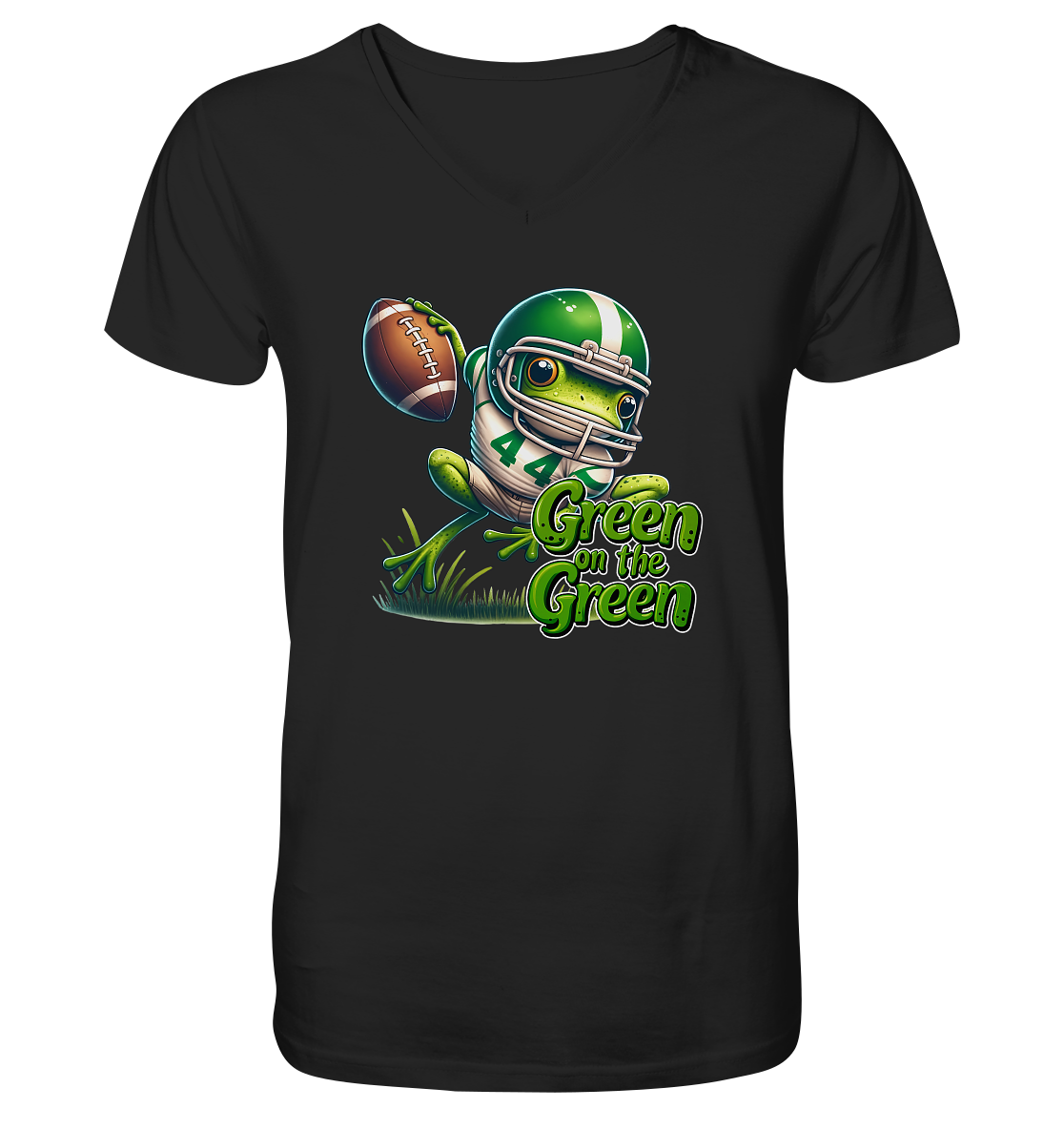 Green Frog- Men's Organic V-Neck Shirt