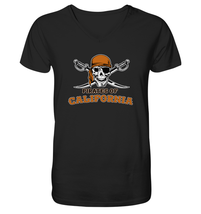 Pirates of California - Mens Organic V-Neck Shirt