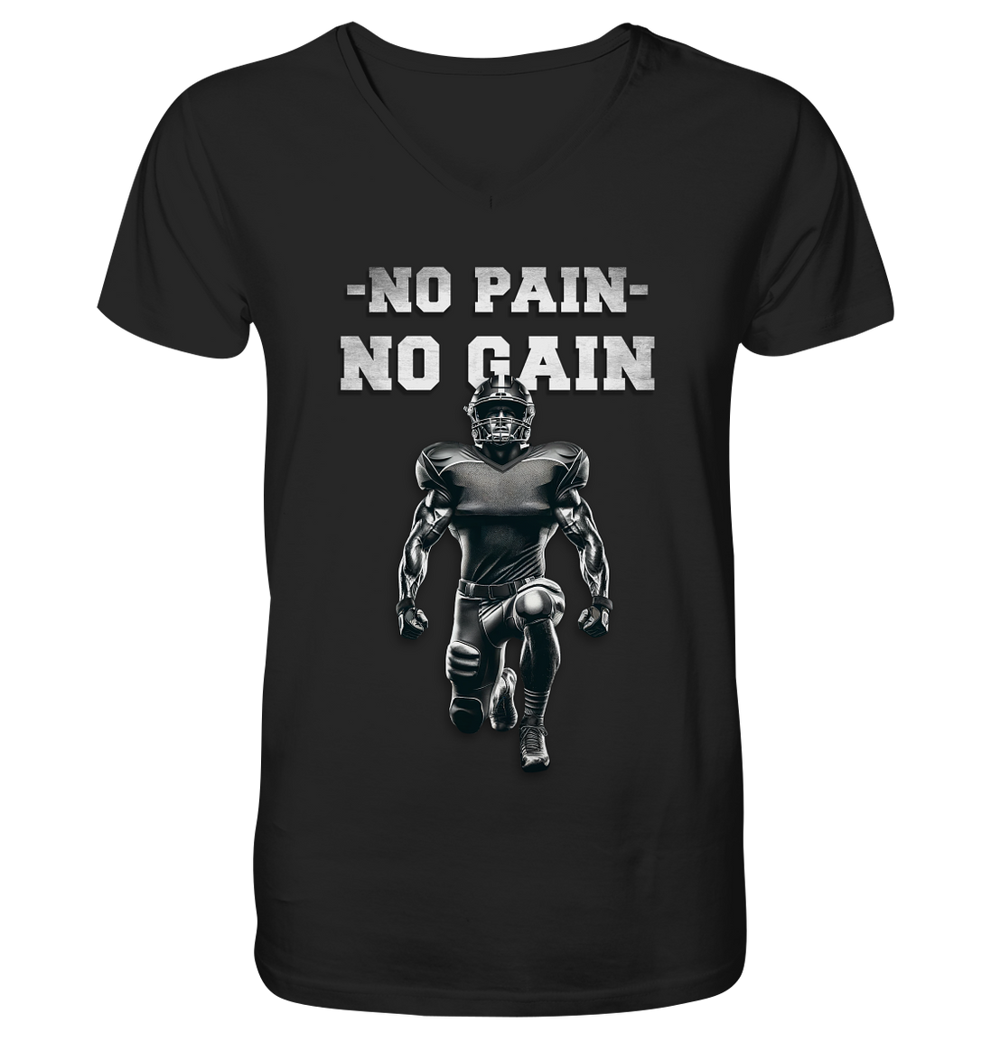 No Pain No Gain Metal  - Mens Organic V-Neck Shirt