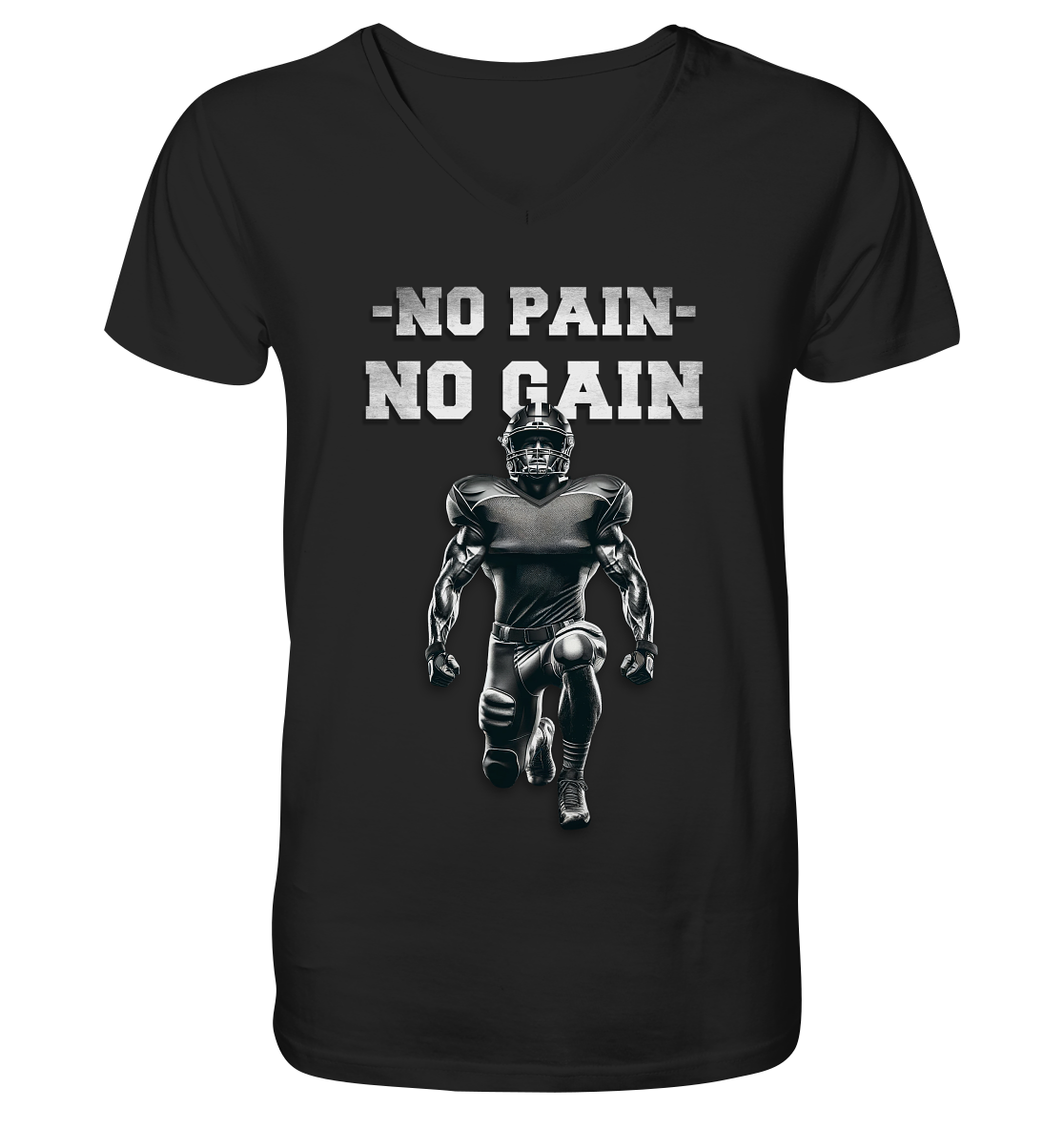 No Pain No Gain Metal  - Mens Organic V-Neck Shirt