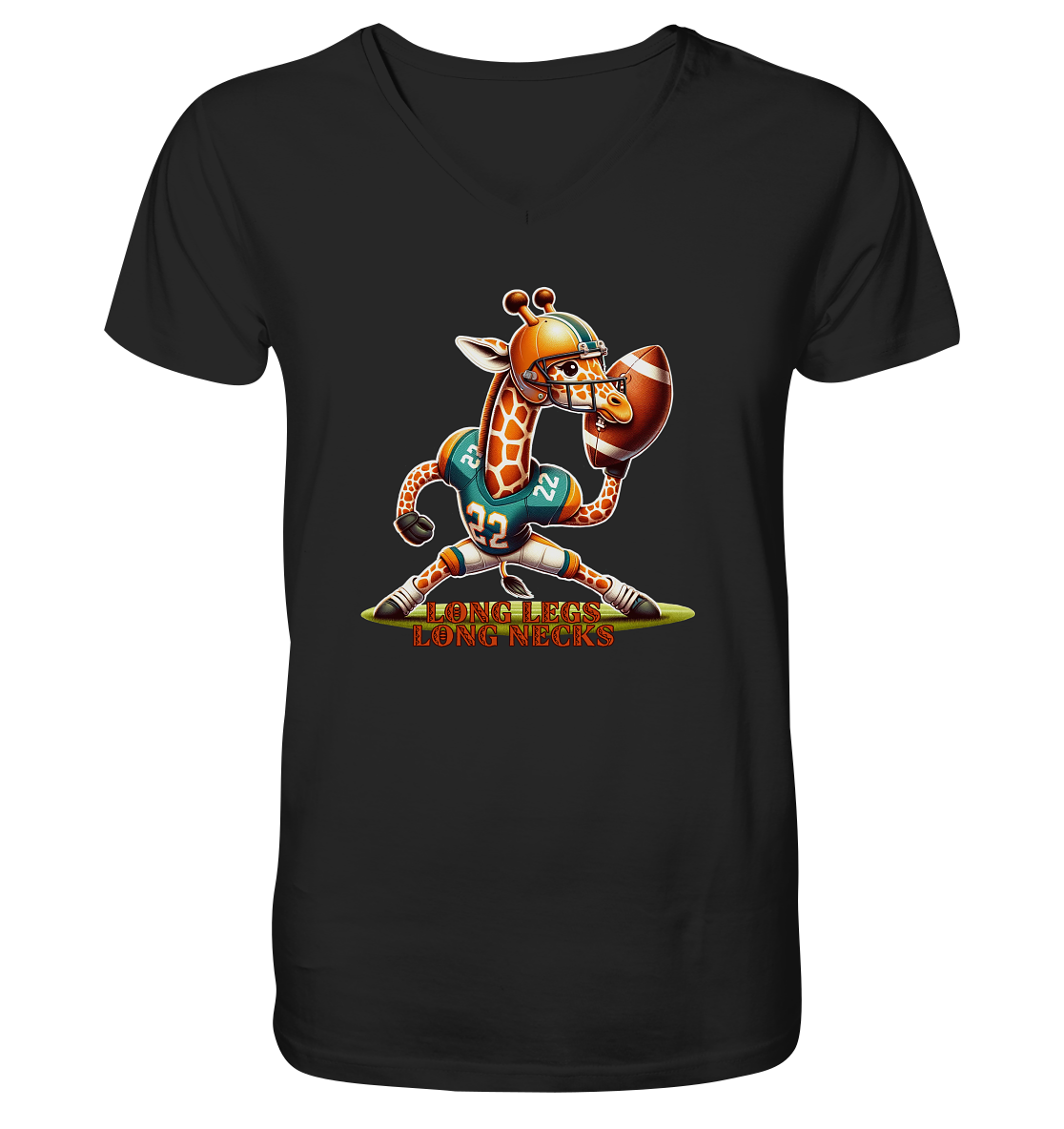 Giraffe - Mens Organic V-Neck Shirt