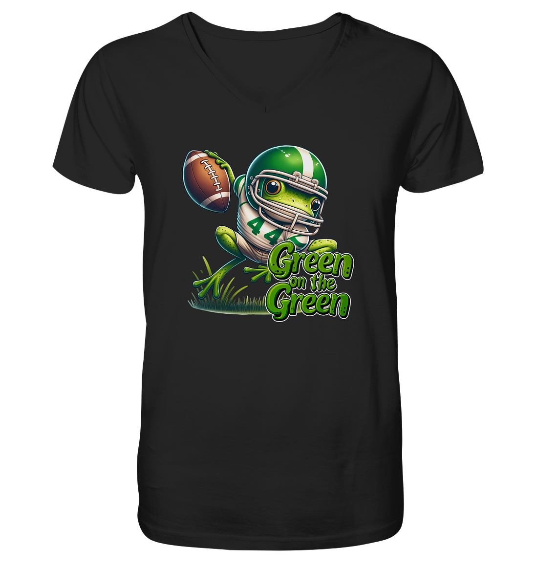 Green Frog- Men's Organic V-Neck Shirt