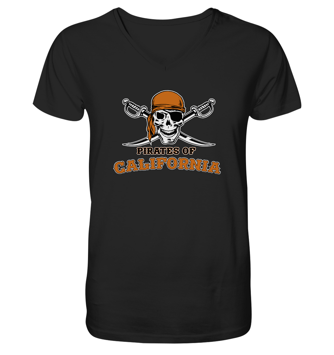 Pirates of California - Mens Organic V-Neck Shirt