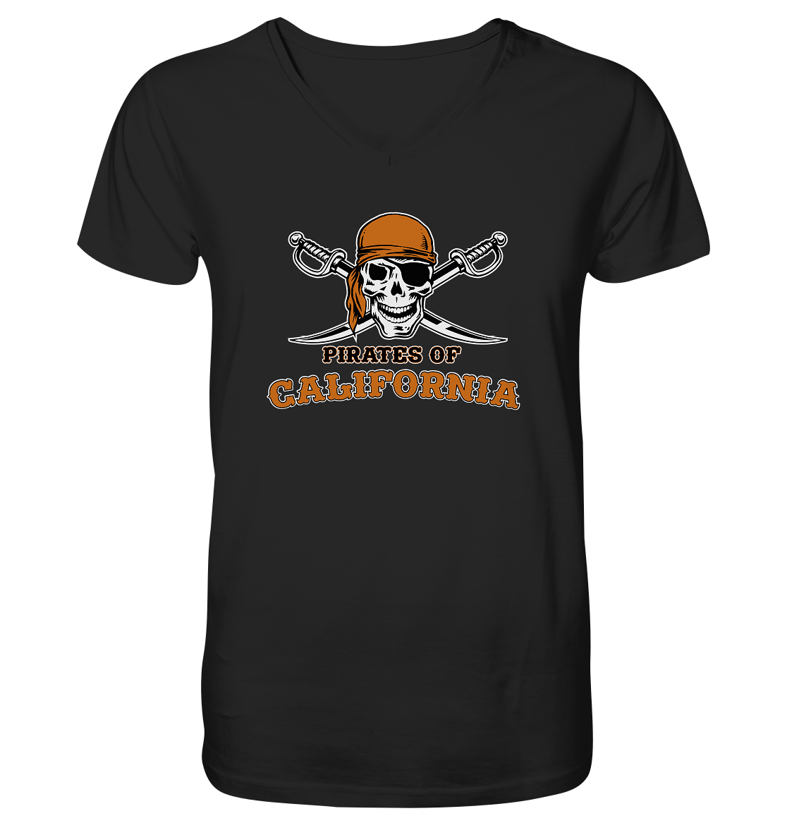 Pirates of California - Mens Organic V-Neck Shirt