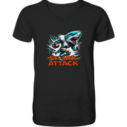 Shark Attack - Mens Organic V-Neck Shirt
