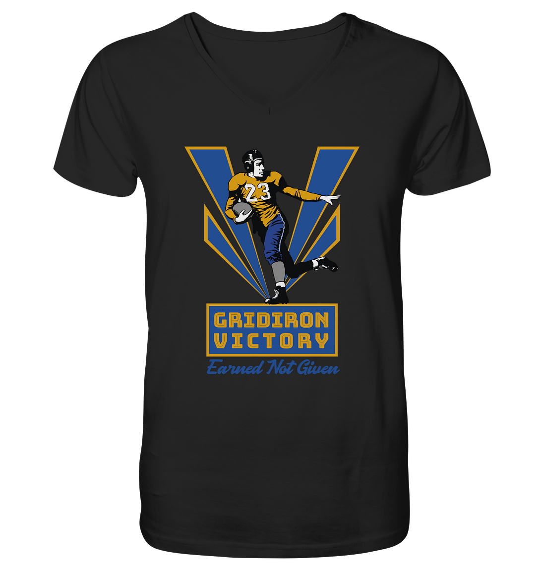 Gridiron Victory - Mens Organic V-Neck Shirt