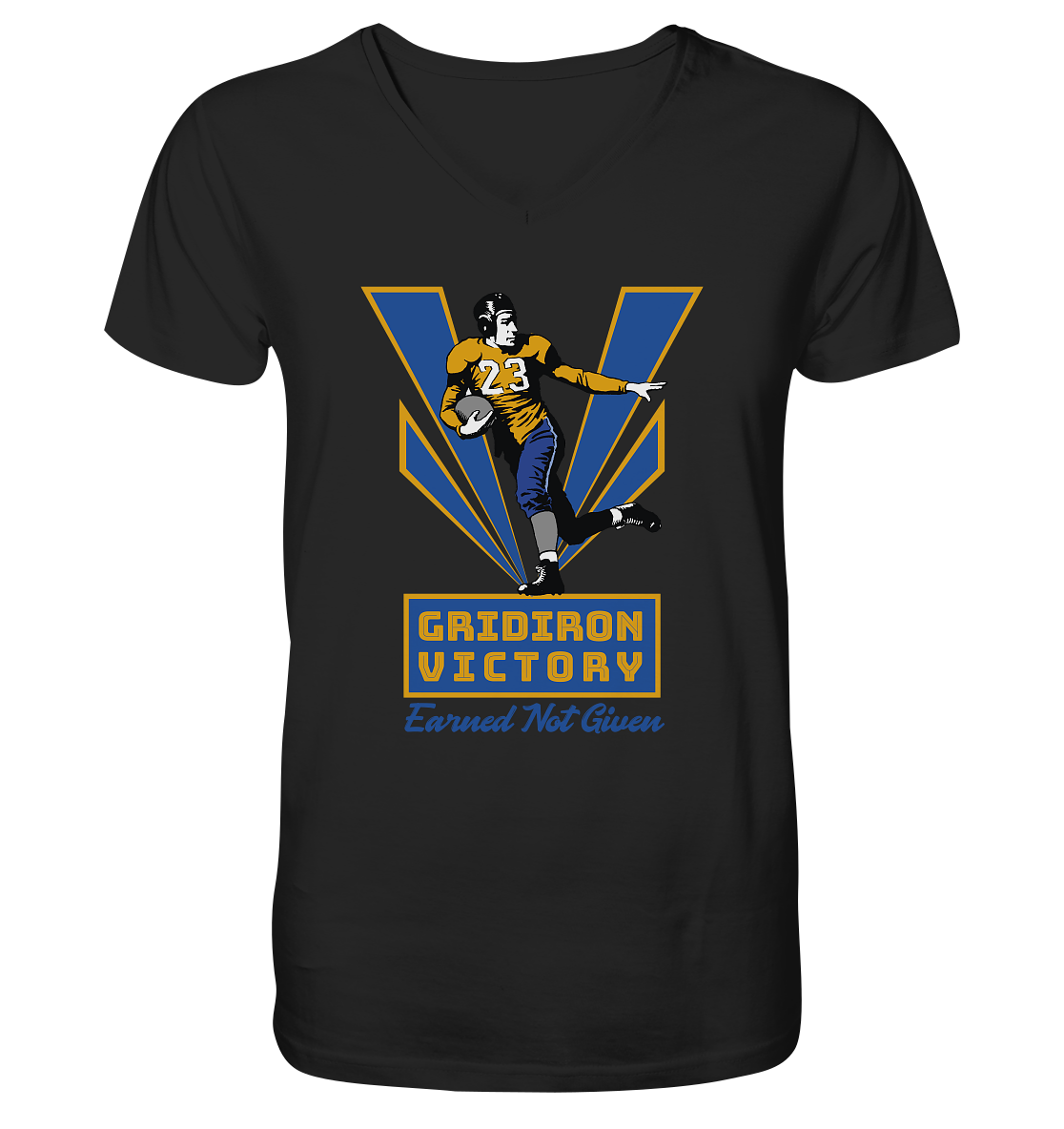 Gridiron Victory - Mens Organic V-Neck Shirt