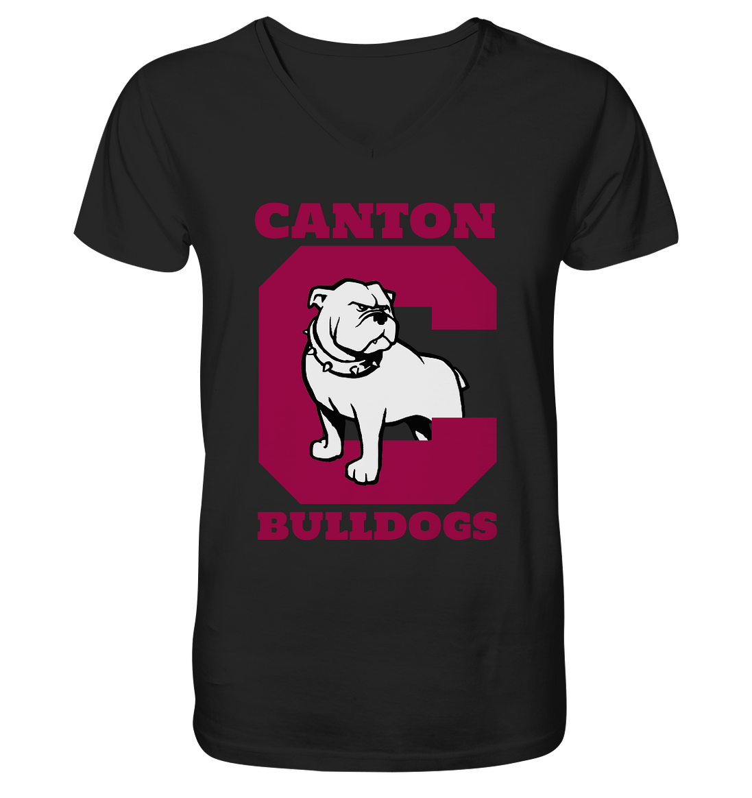 Canton Bulldogs - Mens Organic V-Neck Shirt
