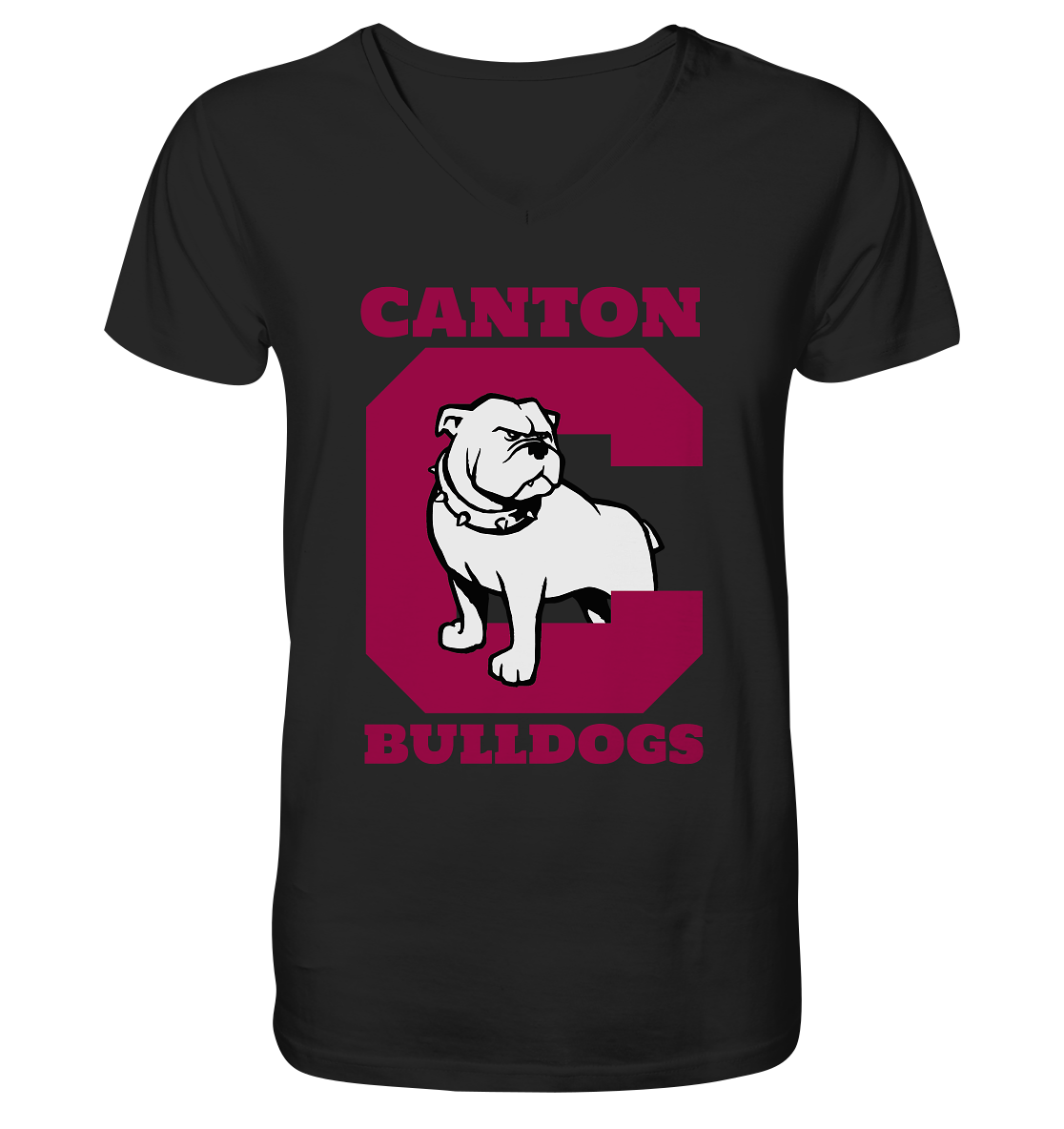 Canton Bulldogs - Mens Organic V-Neck Shirt