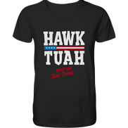 Hawk Tuah White  - Mens Organic V-Neck Shirt