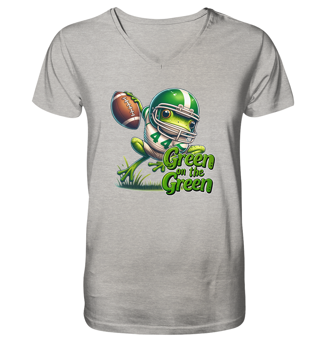 Green Frog- Men's Organic V-Neck Shirt