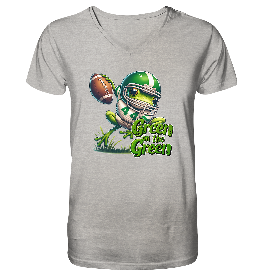 Green Frog- Men's Organic V-Neck Shirt
