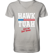 Hawk Tuah White  - Mens Organic V-Neck Shirt