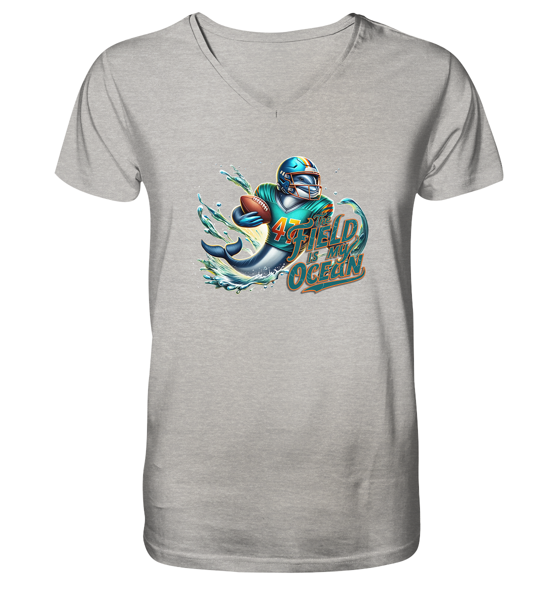 Dolphin - Men's Organic V-Neck Shirt