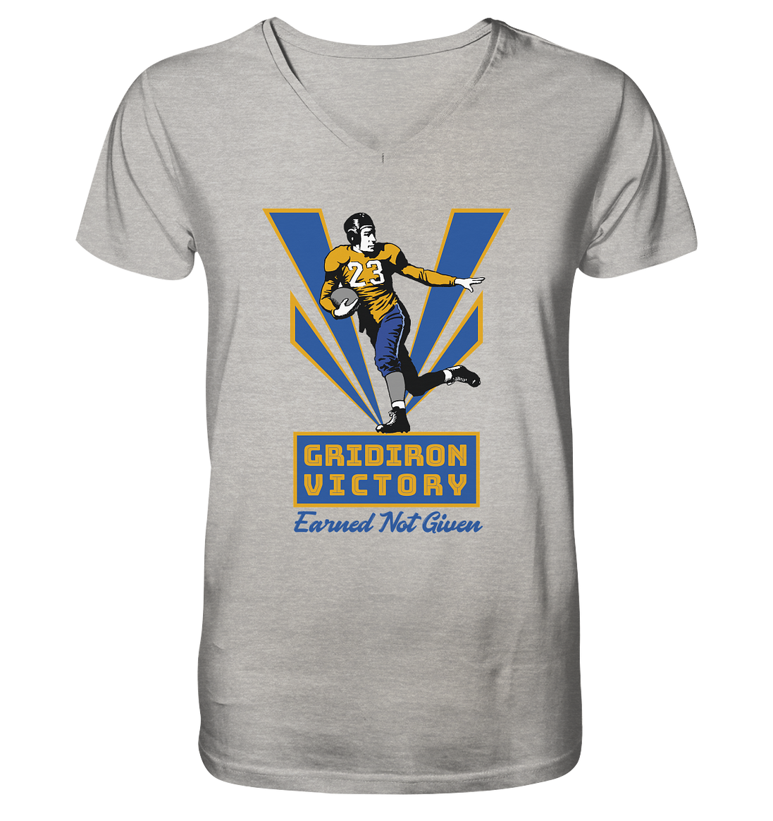 Gridiron Victory - Mens Organic V-Neck Shirt