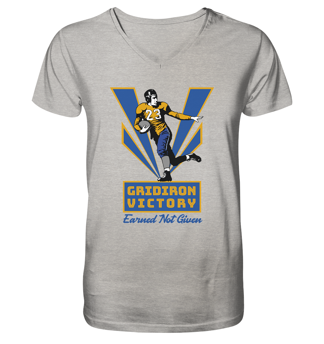 Gridiron Victory - Mens Organic V-Neck Shirt