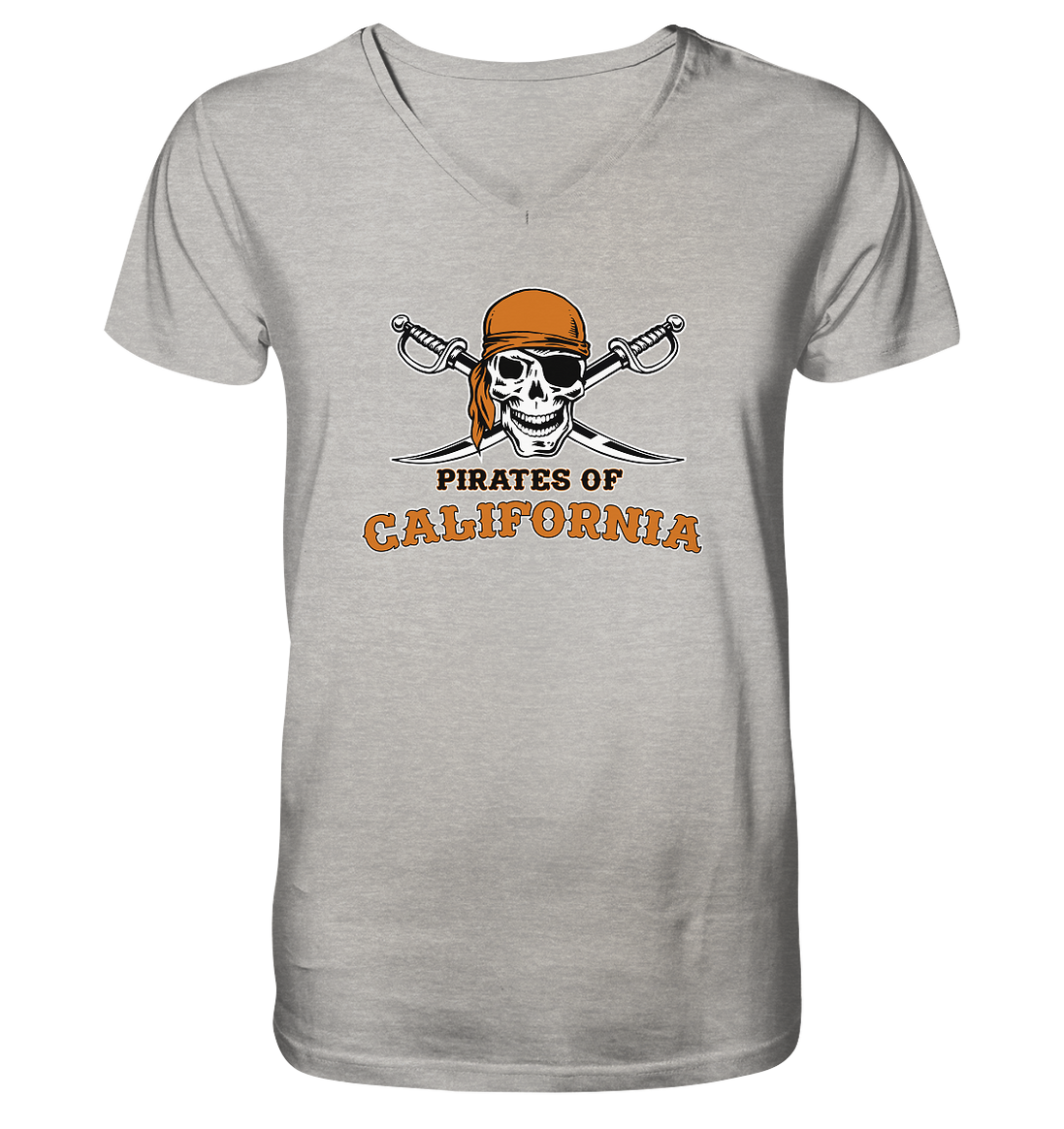 Pirates of California - Mens Organic V-Neck Shirt