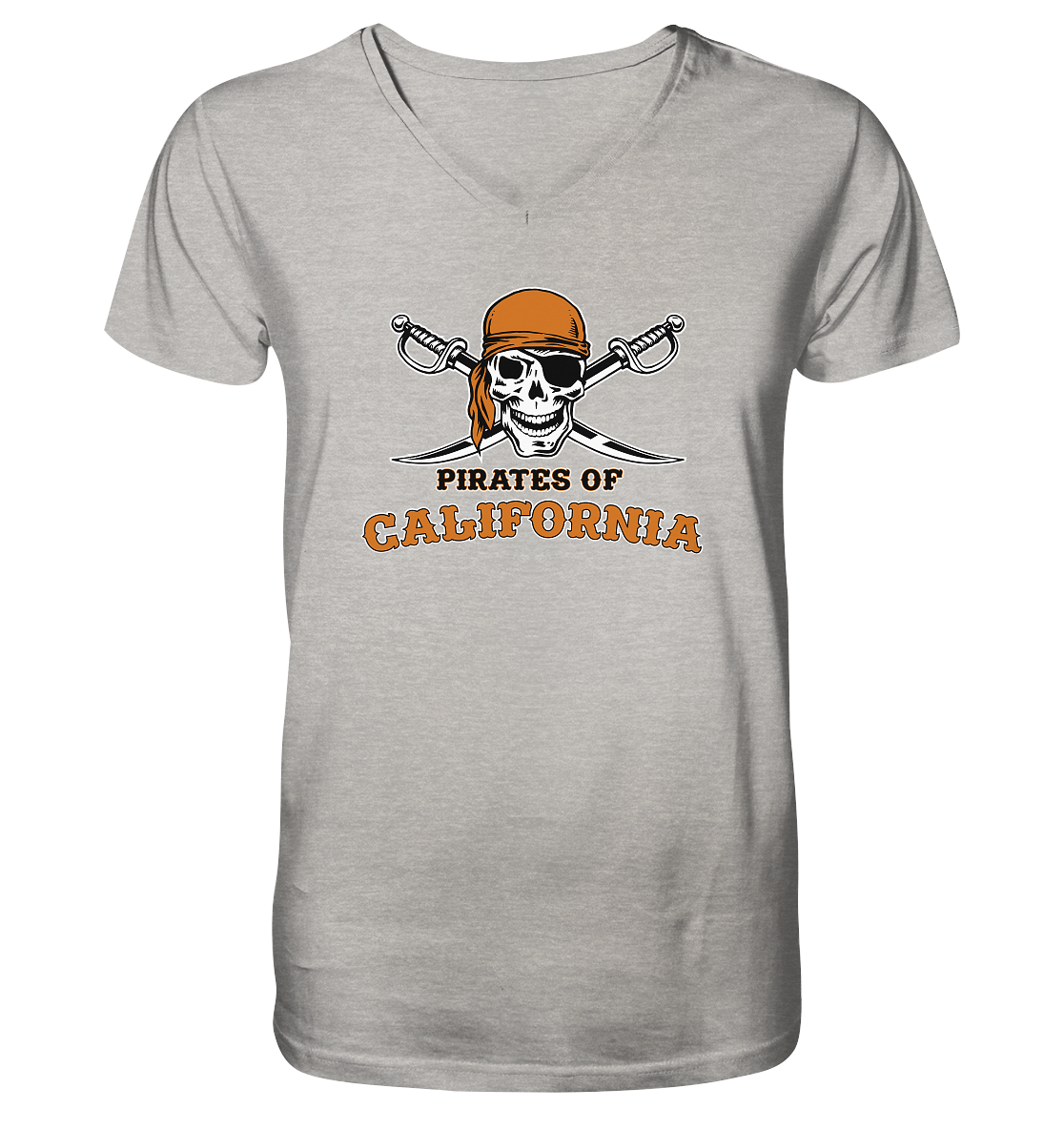 Pirates of California - Mens Organic V-Neck Shirt