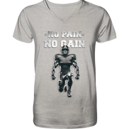 No Pain No Gain Metal  - Mens Organic V-Neck Shirt