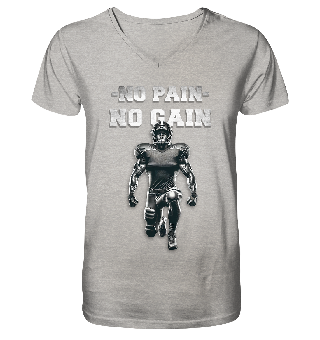 No Pain No Gain Metal  - Mens Organic V-Neck Shirt