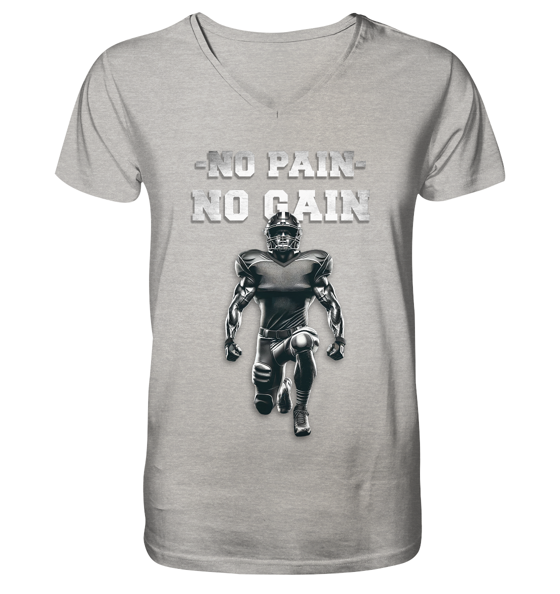No Pain No Gain Metal  - Mens Organic V-Neck Shirt