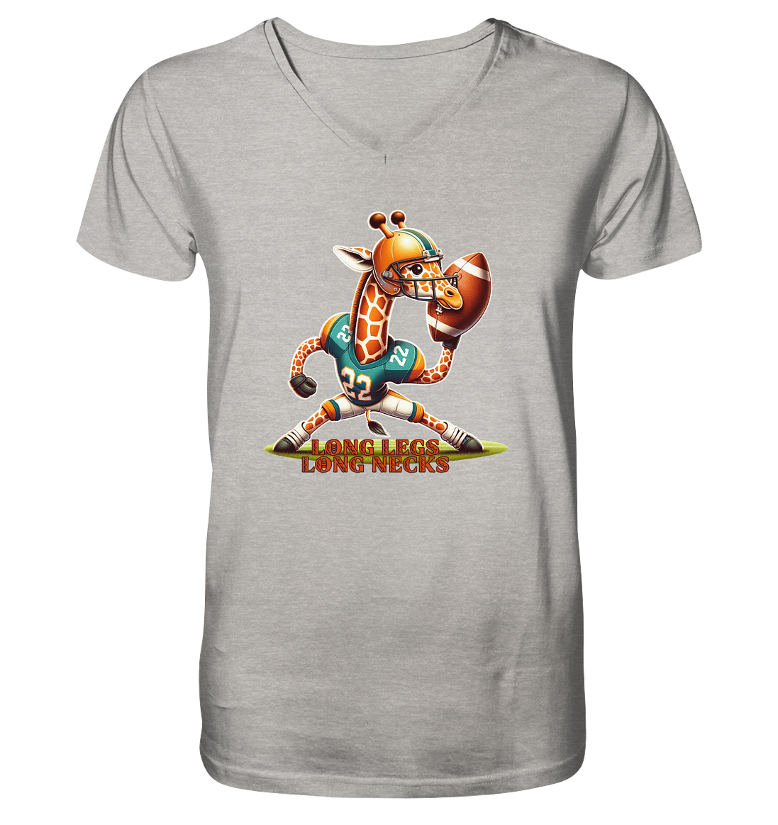 Giraffe - Mens Organic V-Neck Shirt