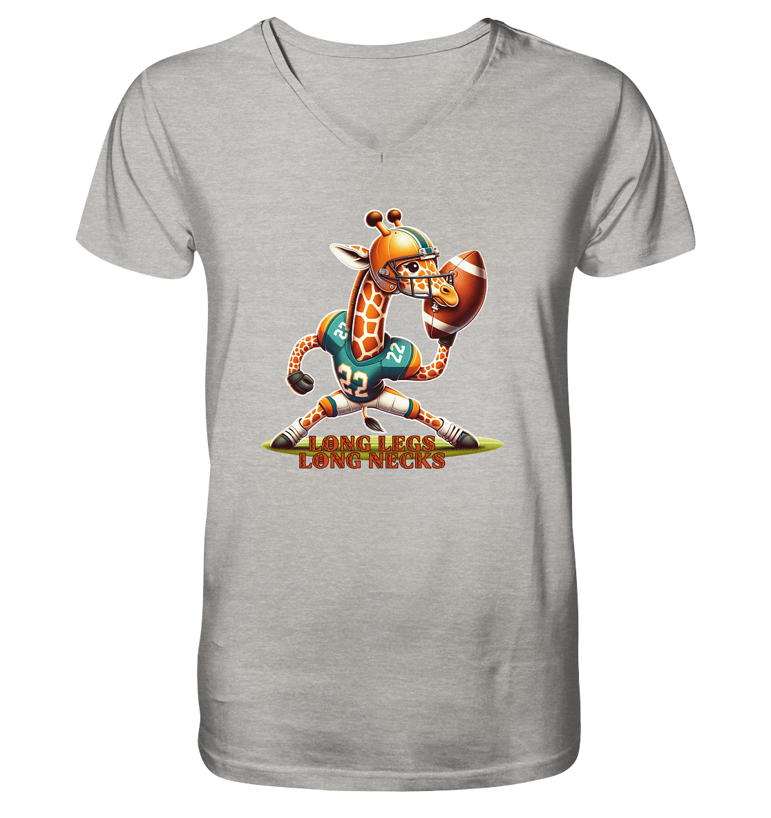Giraffe - Mens Organic V-Neck Shirt