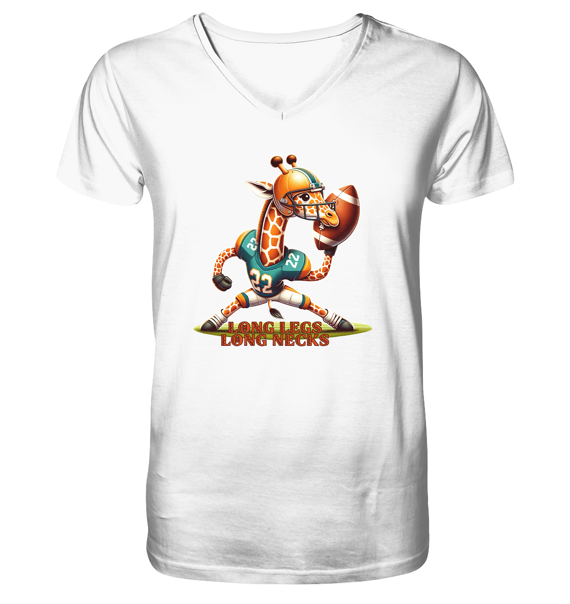 Giraffe - Mens Organic V-Neck Shirt