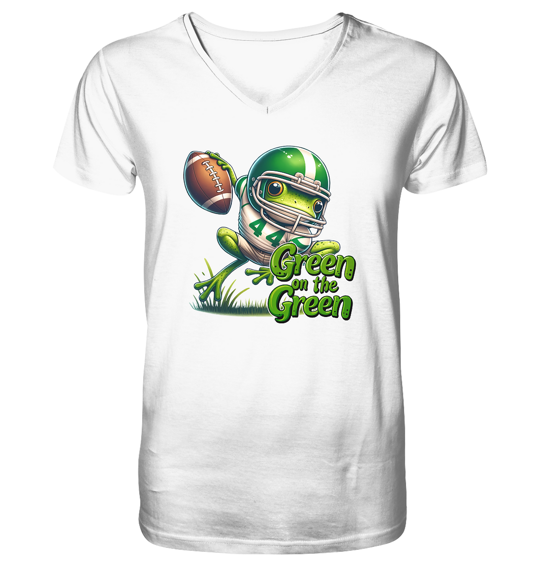 Green Frog- Men's Organic V-Neck Shirt