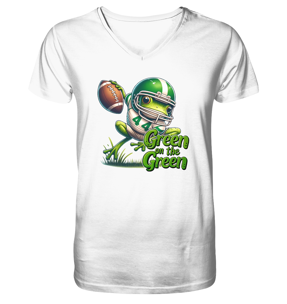 Green Frog- Men's Organic V-Neck Shirt