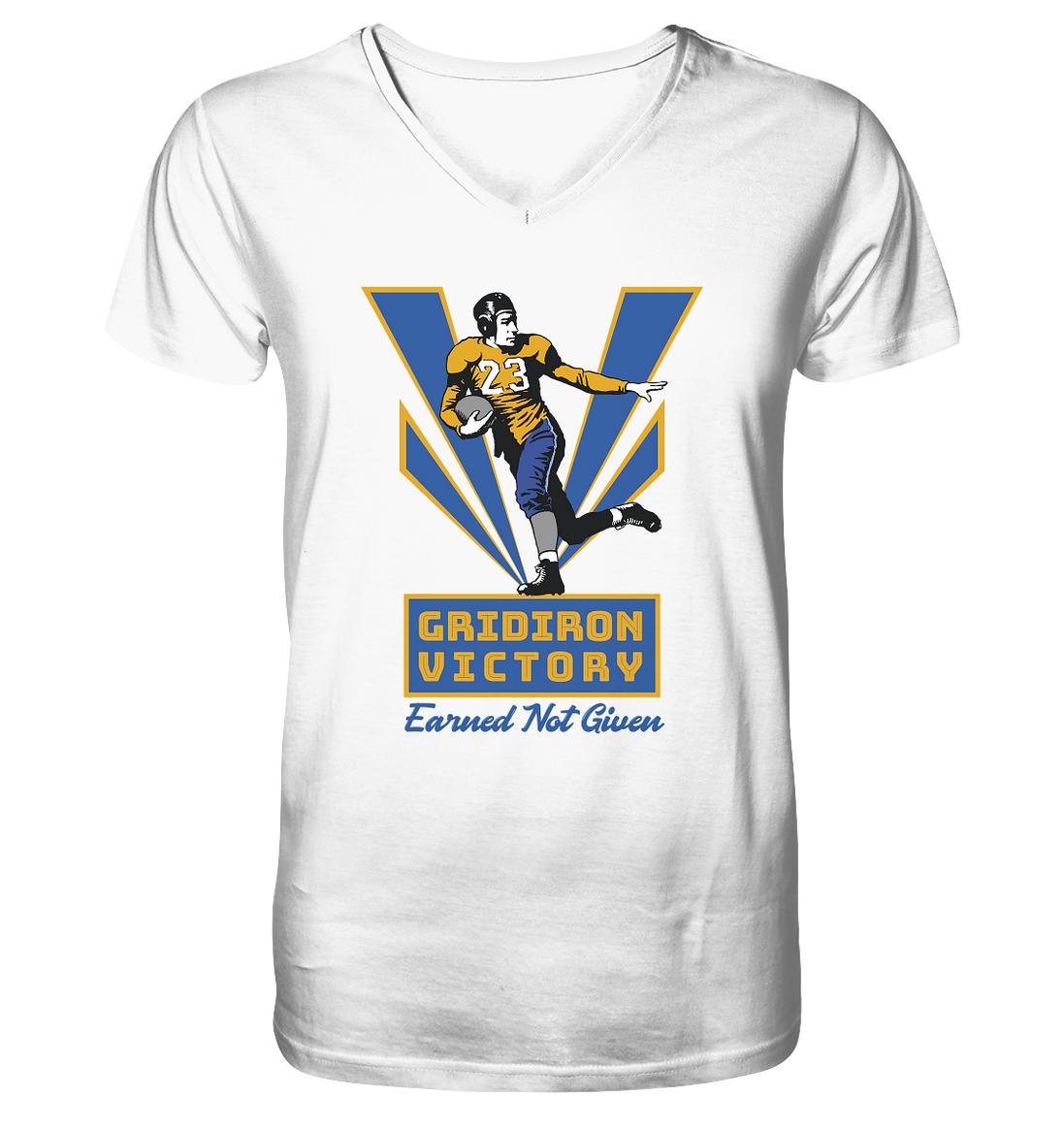 Gridiron Victory - Mens Organic V-Neck Shirt