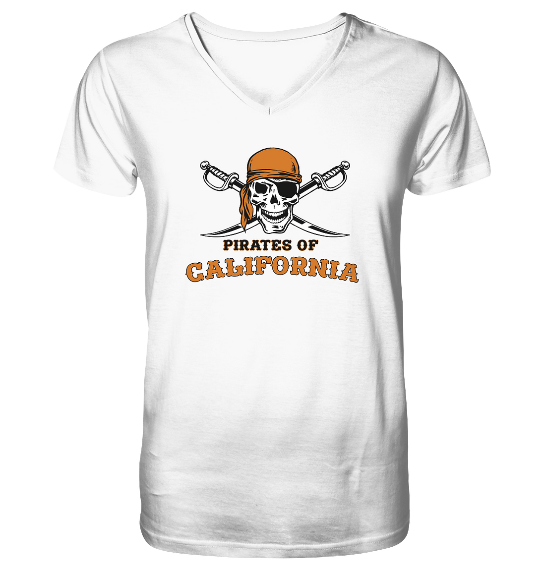 Pirates of California - Mens Organic V-Neck Shirt