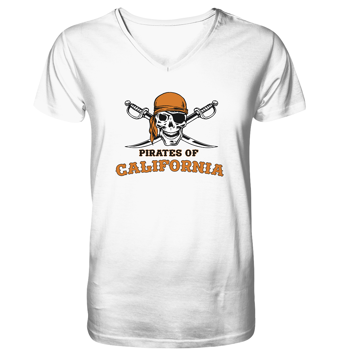Pirates of California - Mens Organic V-Neck Shirt