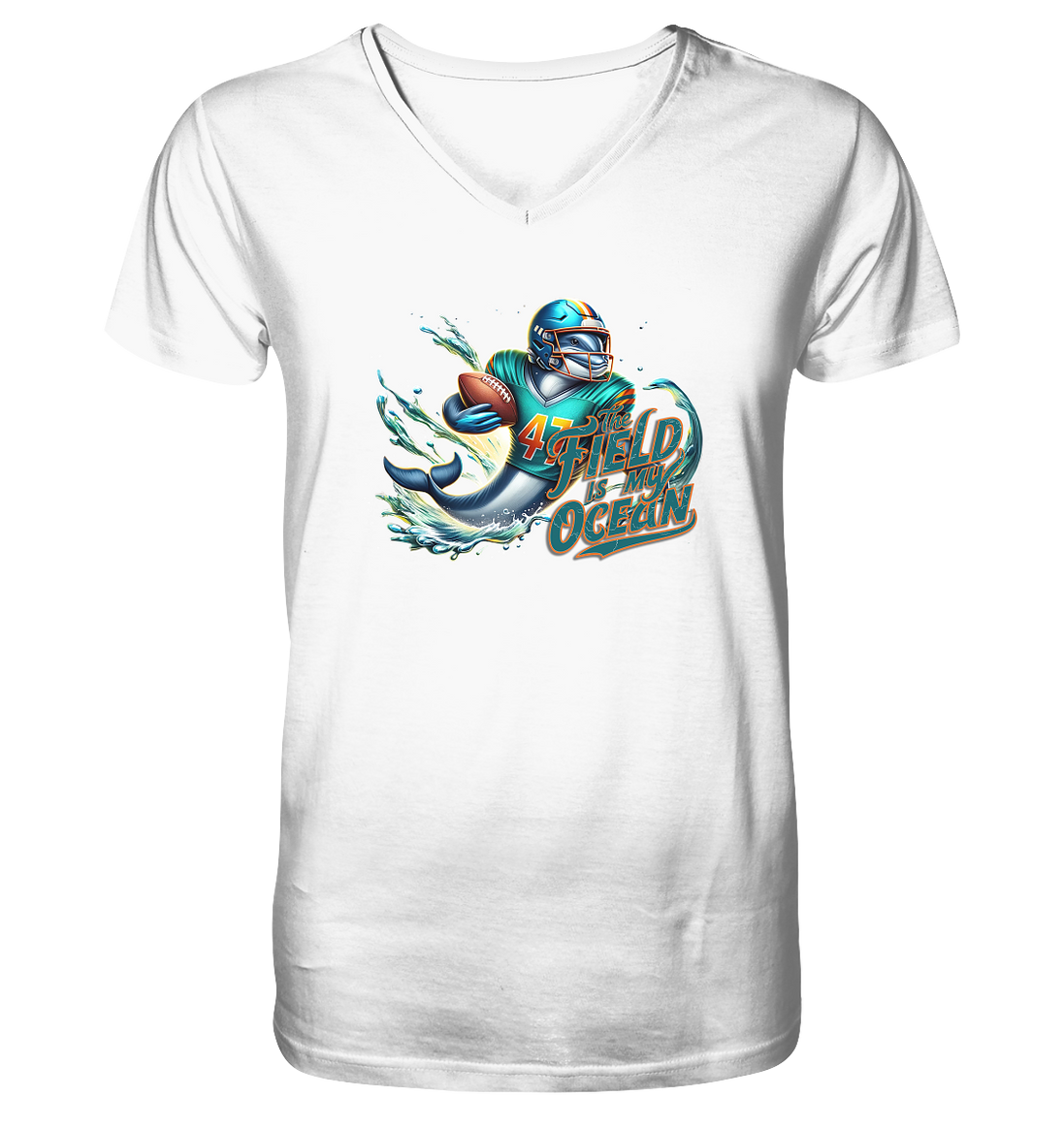 Dolphin - Men's Organic V-Neck Shirt