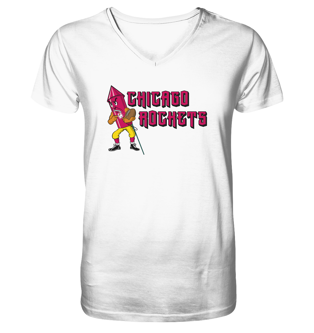 Chicago Rockets - Mens Organic V-Neck Shirt