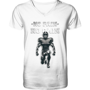 No Pain No Gain Metal  - Mens Organic V-Neck Shirt
