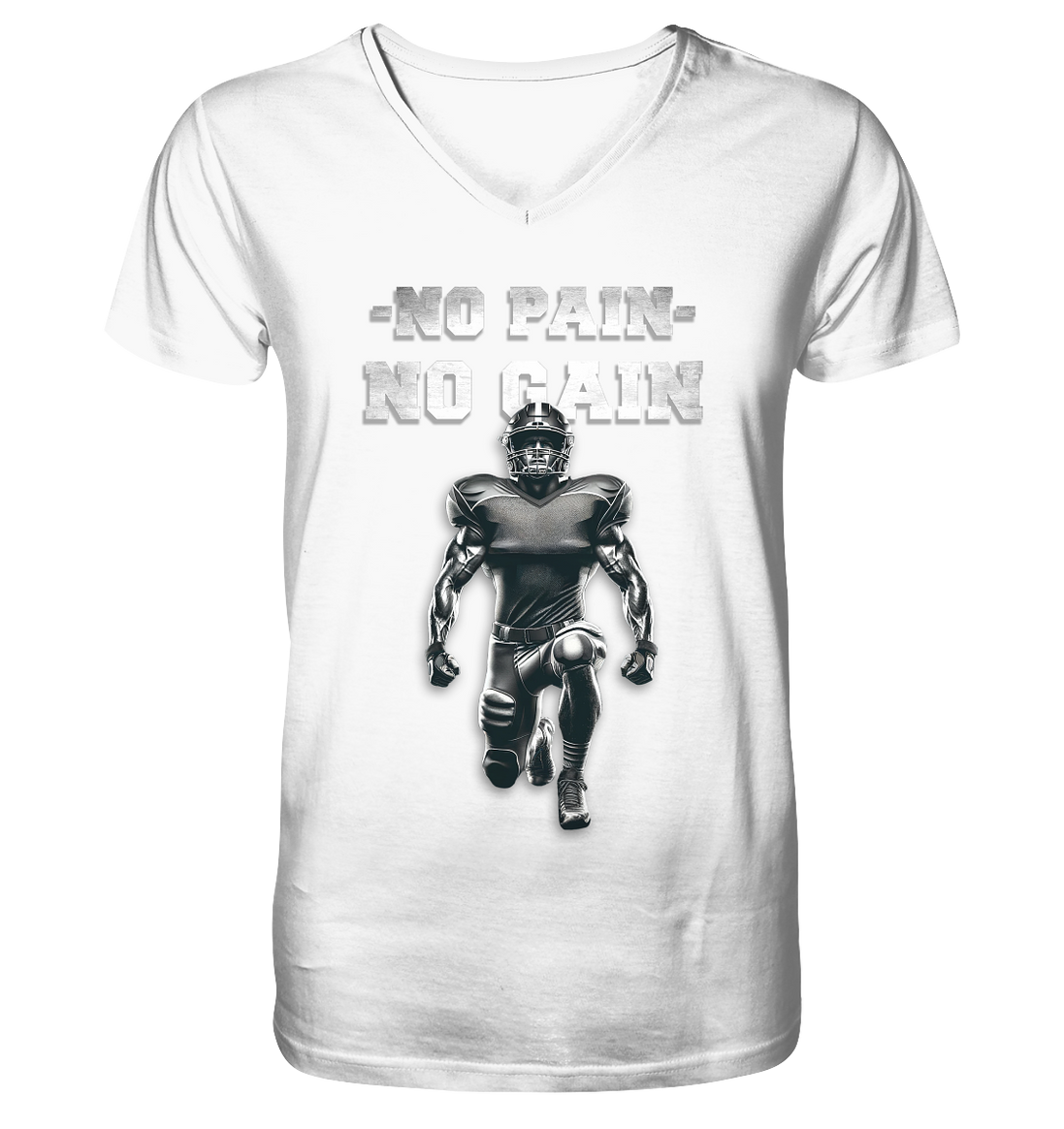 No Pain No Gain Metal  - Mens Organic V-Neck Shirt