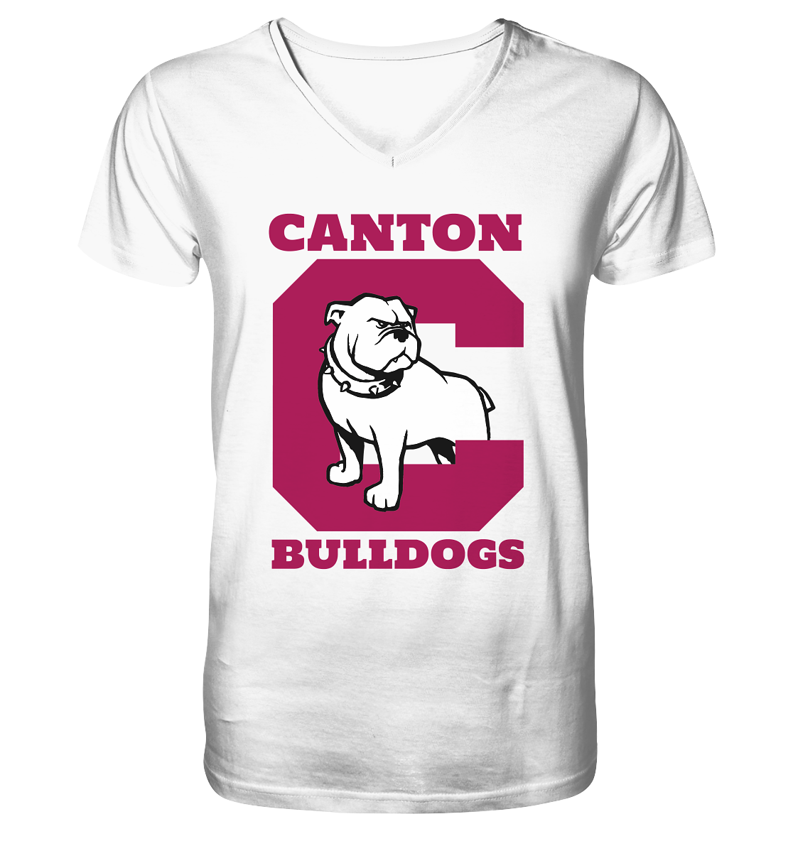 Canton Bulldogs - Mens Organic V-Neck Shirt