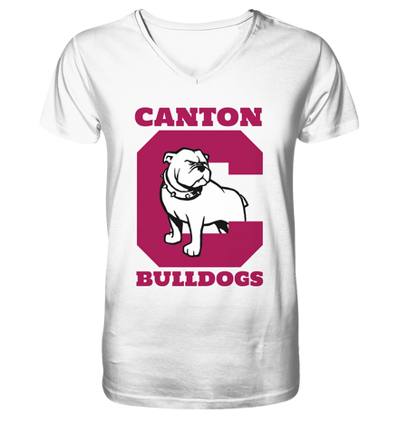 Canton Bulldogs - Mens Organic V-Neck Shirt
