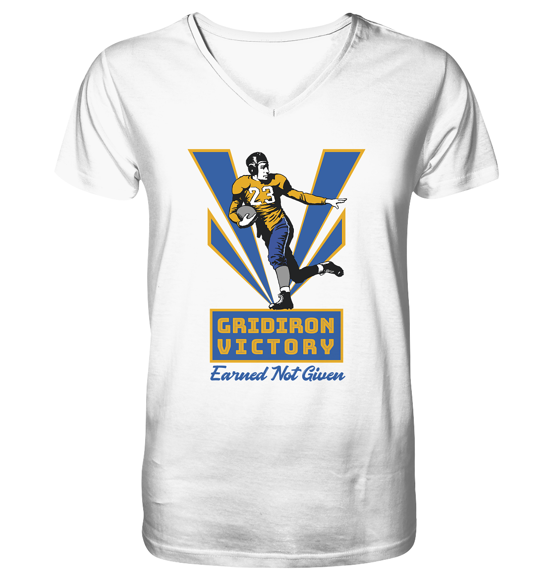 Gridiron Victory - Mens Organic V-Neck Shirt